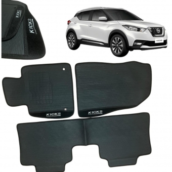 Tapete De Borracha Nissan Kicks 2016 Em Diante 3 Peças