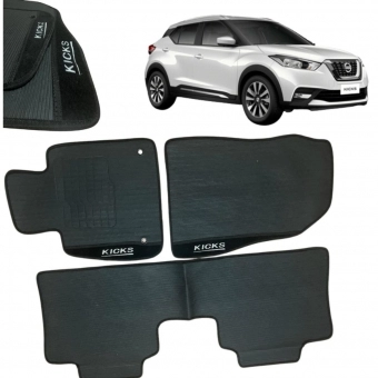 Tapete De Borracha Nissan Kicks 2016 Em Diante 3 Peças