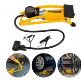 Bomba De Ar Com Pedal E Manômetro Vonder Amarelo