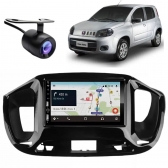 Central Multimídia Carplay Android Uno Vivace Moldura + Câmera BP