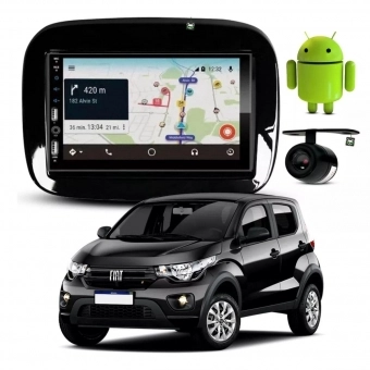 Central Multimídia Carplay Android Auto Mobi Moldura + Câmera