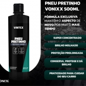 Pneu Pretinho Brilha Pneus 500ML + Aplicador Pretinho Vintex