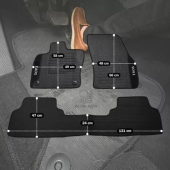 Kit Tapete Emborrachado VW Taos 2021 Em Diante 3 Peças