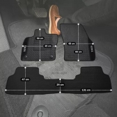 Kit Tapete Emborrachado VW Taos 2021 Em Diante 3 Peças