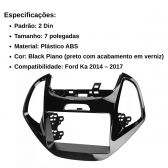 Central Multimidia Android Auto Ford Ka Moldura + Câm BP