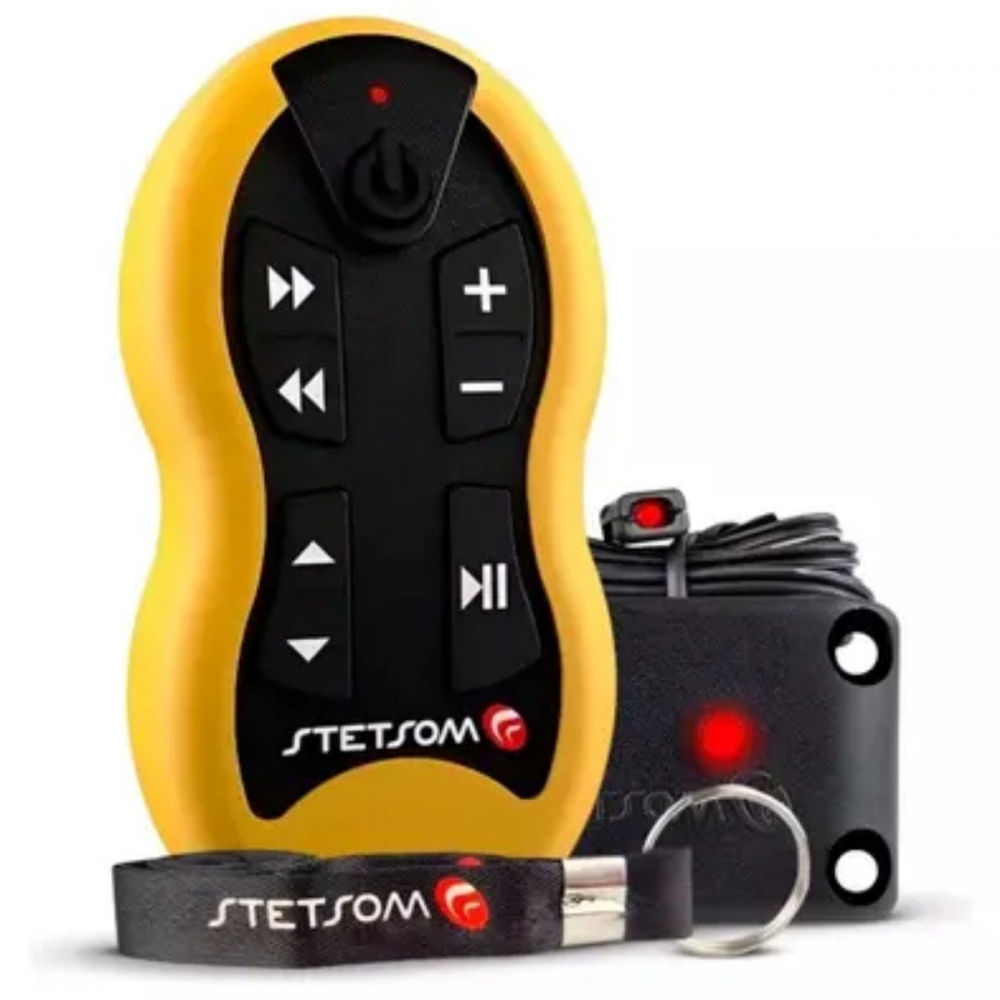 Controle Remoto Longa Distância Universal Original Completo - Amarelo