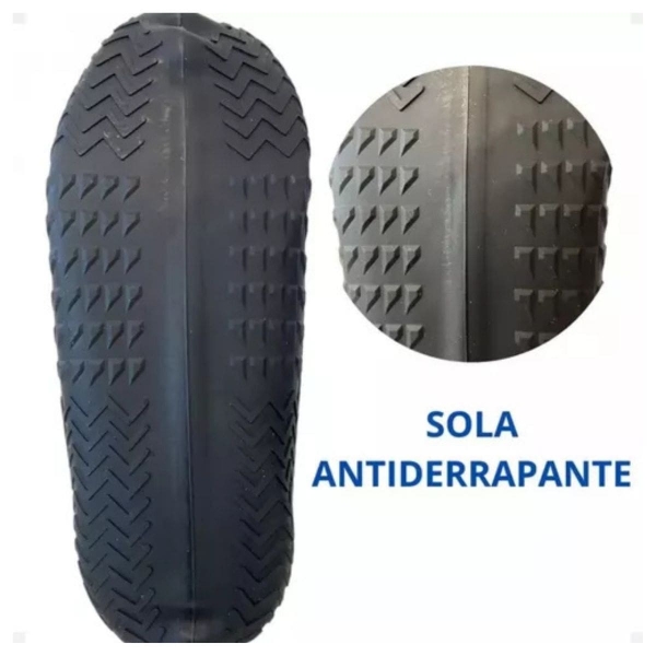 Capa Sapato Impermeável Silicone Tênis Chuva Motoboy Fume - G