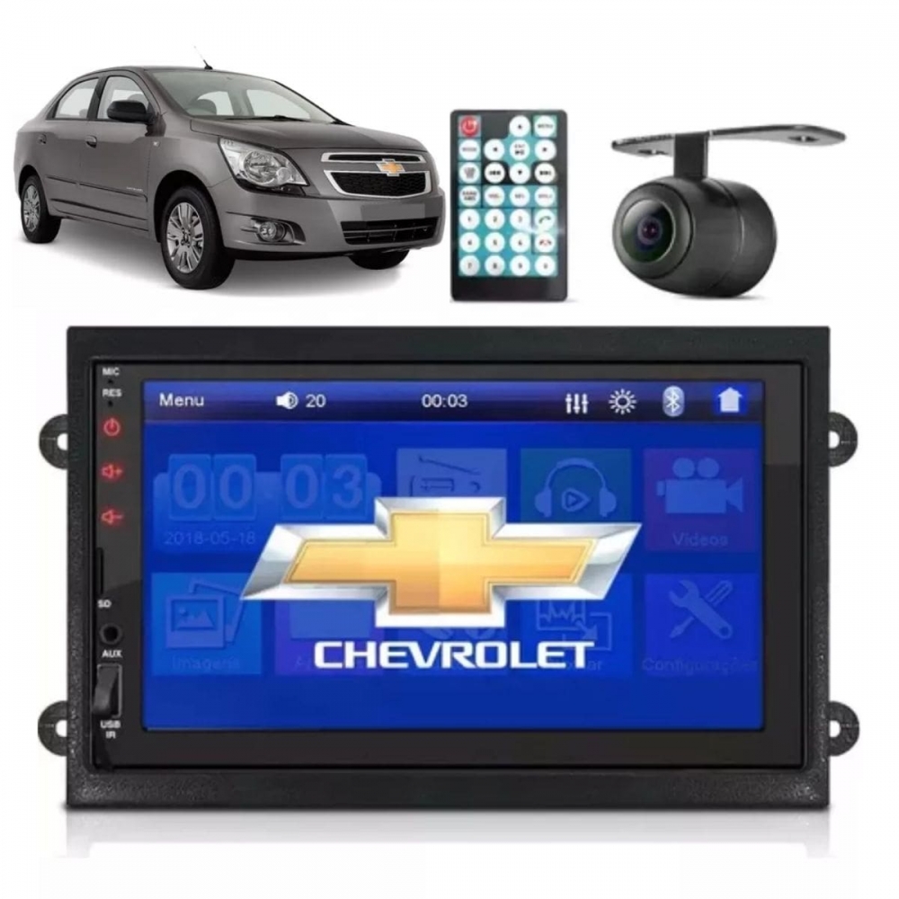 Central Multimídia Cobalt 2012/15 Câmera Ré Bluetooth Tela
