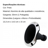 Corneta Cone Curto Rosca Bocal Alumínio Preta HL 11-25 Som