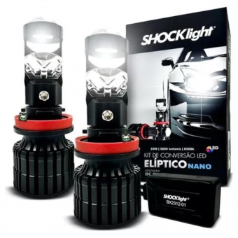 Kit Conversao Led Eliptico H11 Shockligth 6500k 12v 5000lm