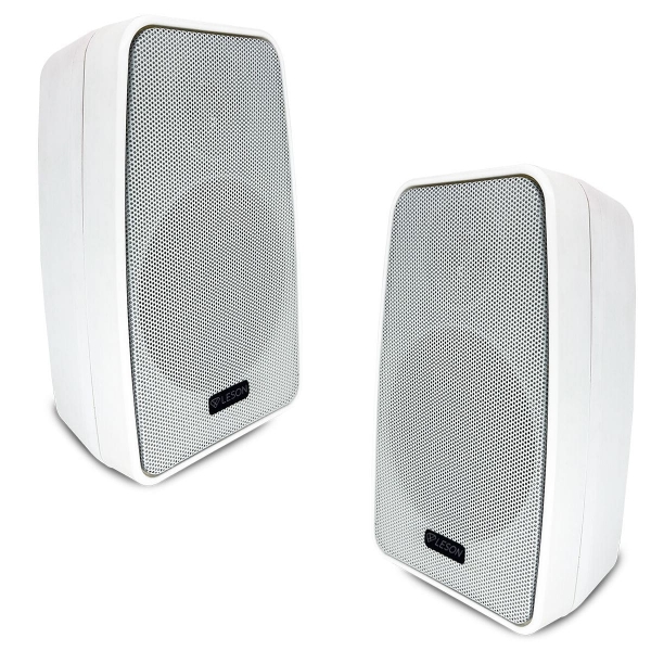 Kit Par Caixa Som Ambiente Resistente a Água 140w + Receiver
