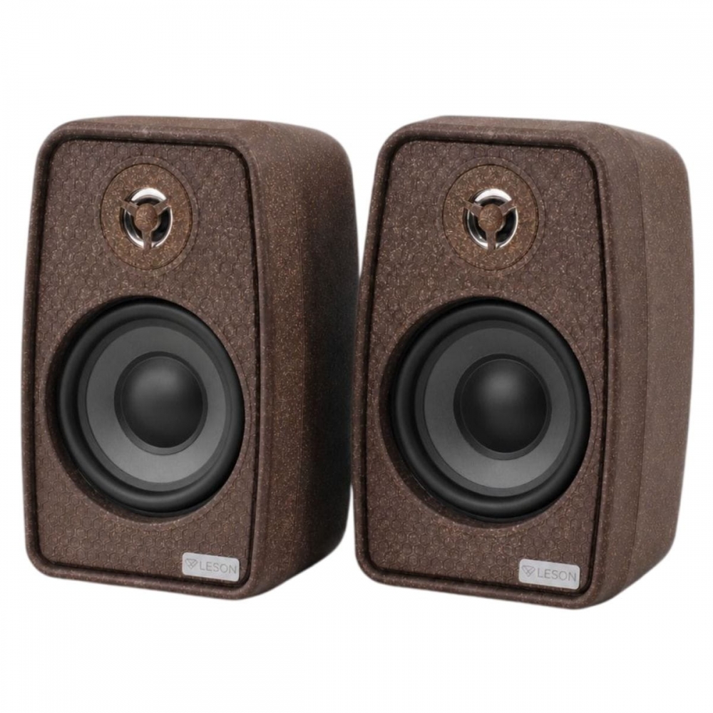 Caixa Som Ambiente Bluetooth 70W Leson Imbuia Ativa + Passiva