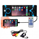 Rádio MP5 1din Tela Touch Espelhamento Bluetooth FP + Cam