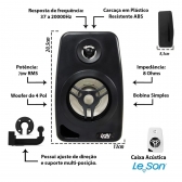 Kit Sonorização Ambiente 4 Caixas Le Son 70W 8ohms Preto