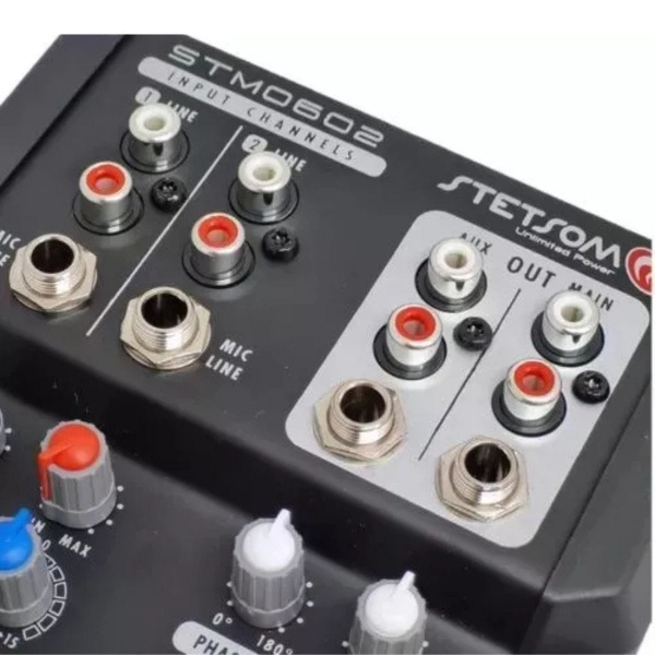 Mesa De Som Automotivo Stetsom Stm0602 12v 2 Canais Stereo