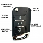 Chave Canivete Compativel VW Novo 3B Sem Lamina - VW Novo 3B Direct