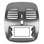 Central Multimidia Android Auto Grand Siena Moldura + Câm Grafite
