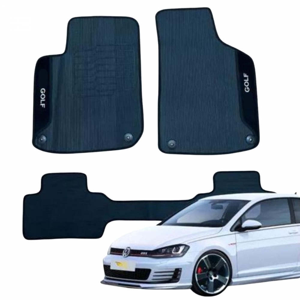 Kit Tapete Emborrachado Golf 1999 até 2011 3 Peças