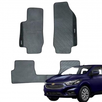 Kit Tapete Emborrachado GM Onix 2016 Até 2019 3 Peças