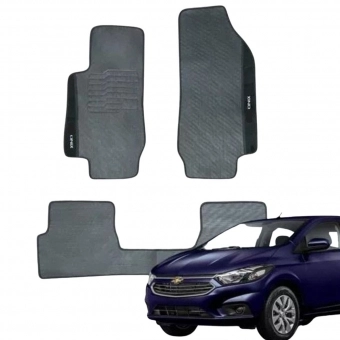 Kit Tapete Emborrachado GM Onix 2016 Até 2019 3 Peças