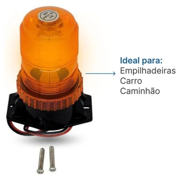 Kit 10 Giroflex Sinalizador Led Bivolt 9 a 30v Amarelo ambar
