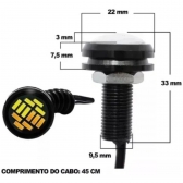 Kit 4 Mini Led Grade Camionete Luz Ambar e Branco Olho Águia