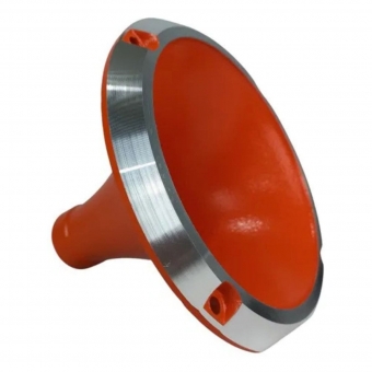 Corneta Cone Curto Rosca Bocal Alumínio Laranja HL 14-25 Som