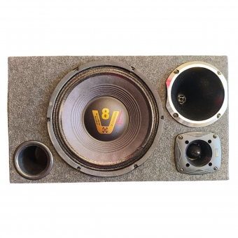 Caixa Trio 12” Completa Horizontal Montada Som Automotivo