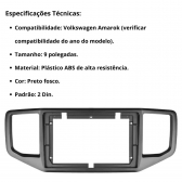 Multimidia Carplay Android 9p 2+32Gb Quadcore Amarok Gps Bt
