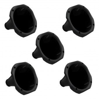 kit 5 Cornetas Preta de Plástico Tamanho Curto Para Driver