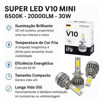 Kit Ultra Led V10 Farol Milha H11 Nissan Sentra 2012 A 2019