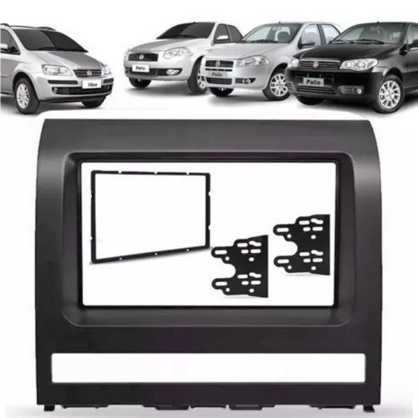 Central Multimídia 2 Din Mp5 Fiat Siena Câmera Moldura
