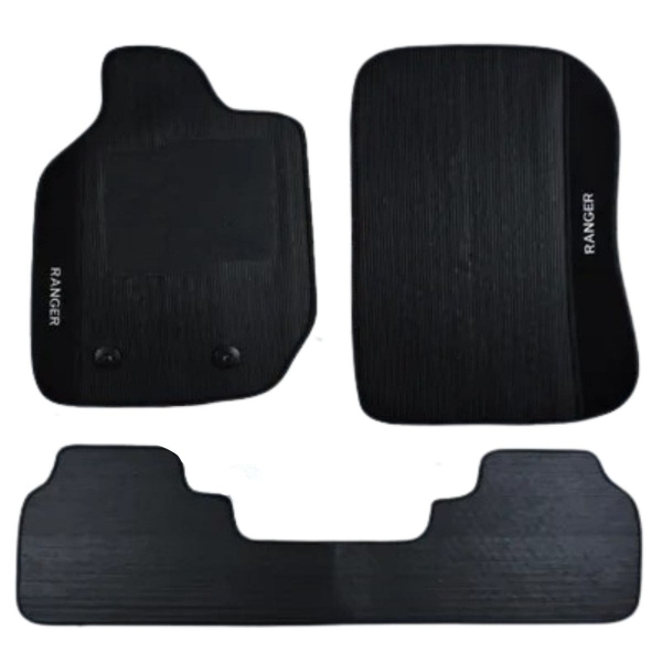 Kit Tapete Emborrachado Ranger Cd 2013 em Diante 3 Peças