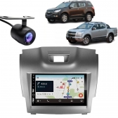 Central Multimídia Carplay Android GM S10 Moldura + Câmera Grafite