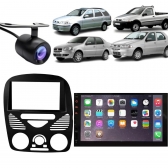 Central Multimídia Mp5 Fiat Siena G2 Câmera Moldura Tela Preto