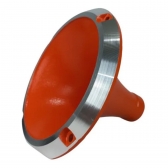 Corneta Cone Curto Rosca Bocal Alumínio Laranja HL 14-25 Som