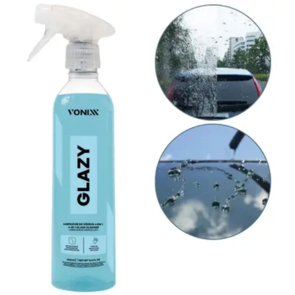 Limpa Vidros Glazy Evita Riscos + Shampoo V-floc Vonixx