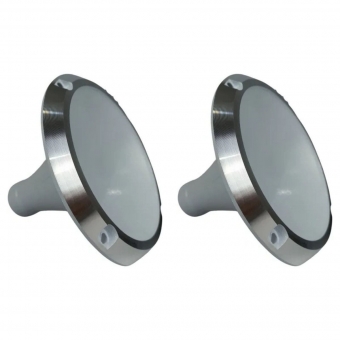 Kit 2 Corneta Cone Curto Rosca Bocal Alumínio Branca 14-25 Som