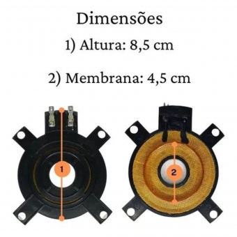 Kit 10 Reparo Super Tweeter St304 Jbl Selenium 8 Ohms 100wrm