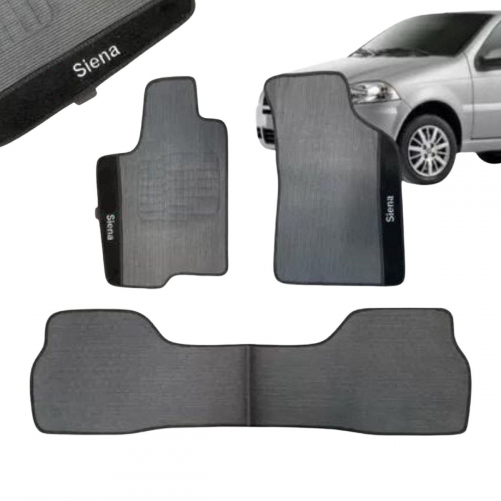 Kit Tapete Emborrachado Siena 2013 Até 2021 3 Peças