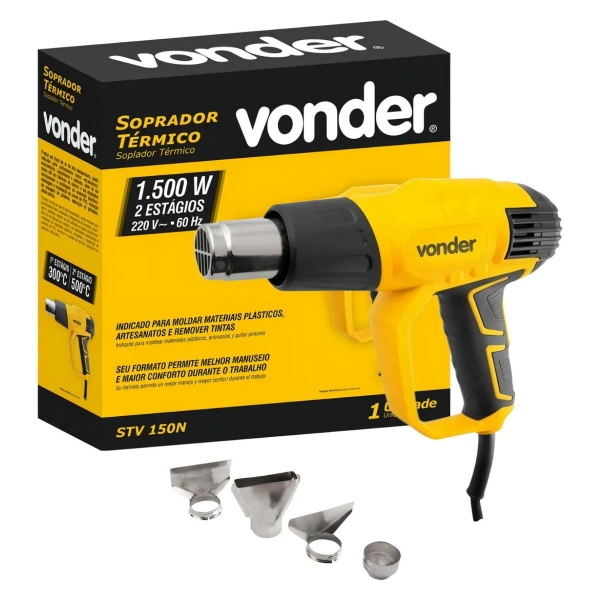 Soprador Térmico 1500w 127v 220v 2 Estagios E 4 Bicos Vonder