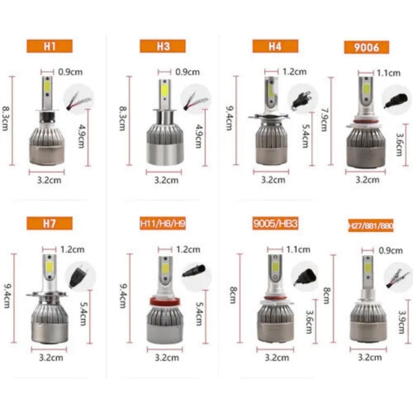 Kit Ultra Led V10 Mini 6500k 30W 12V 20000 Lúmens - H7