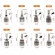 Kit Ultra Led V10 Mini 6500k 30W 12V 20000 Lúmens - H7