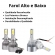 Kit Lâmpadas Led GM VW Mitsubishi Farol Alto Baixo e Milha