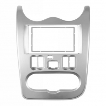 Moldura 7 Polegadas Renault Logan 2010/13 Sandero 2007/12 Prata 89/E23