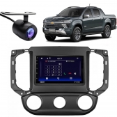 Central Multimidia Android Auto GM S10 Moldura + Câm Preto