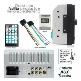 Central Multimídia 2 Din Mp5 Siena EL 2013/17 Câmera Moldura Preta