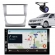 Central Multimídia Carplay Android Gol G5 Moldura + Câmera Prata