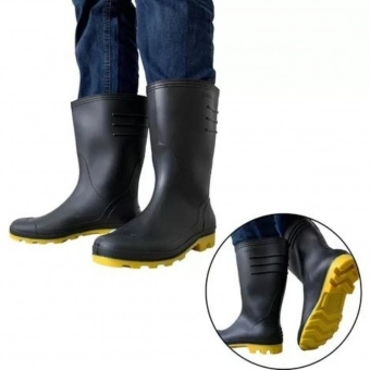 Bota De Pvc Forrada Borracha Impermeável Motoboy Chuva Moto