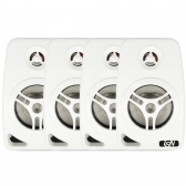 Kit Sonorização Ambiente 4 Caixas Le Son 70W 8ohms Branco